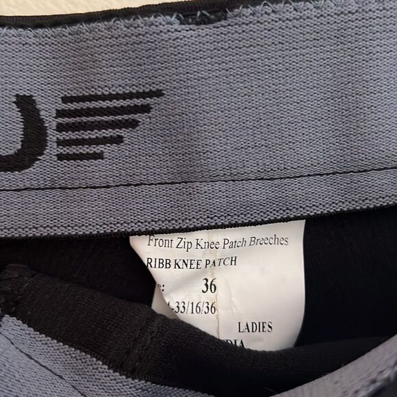 TUFFRIDER Ladies’ Ribb Knee Patch Breeches Black Size 36L NWT 🏷 - Picture 16 of 16